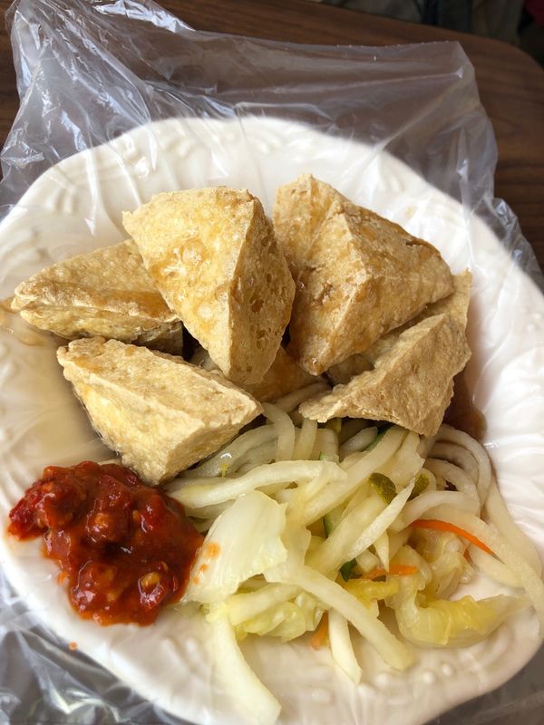 台湾「台北」の写真：食べてみたら美味しくてびっくり臭豆腐。
...