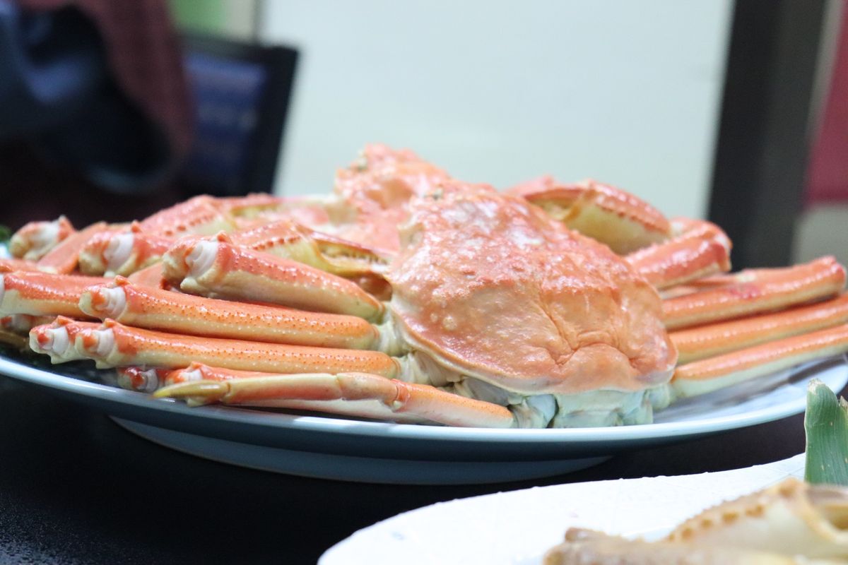 
メインのカニ！！

刺身や鍋や茹でカニなど、
美味しすぎて食べすぎた


