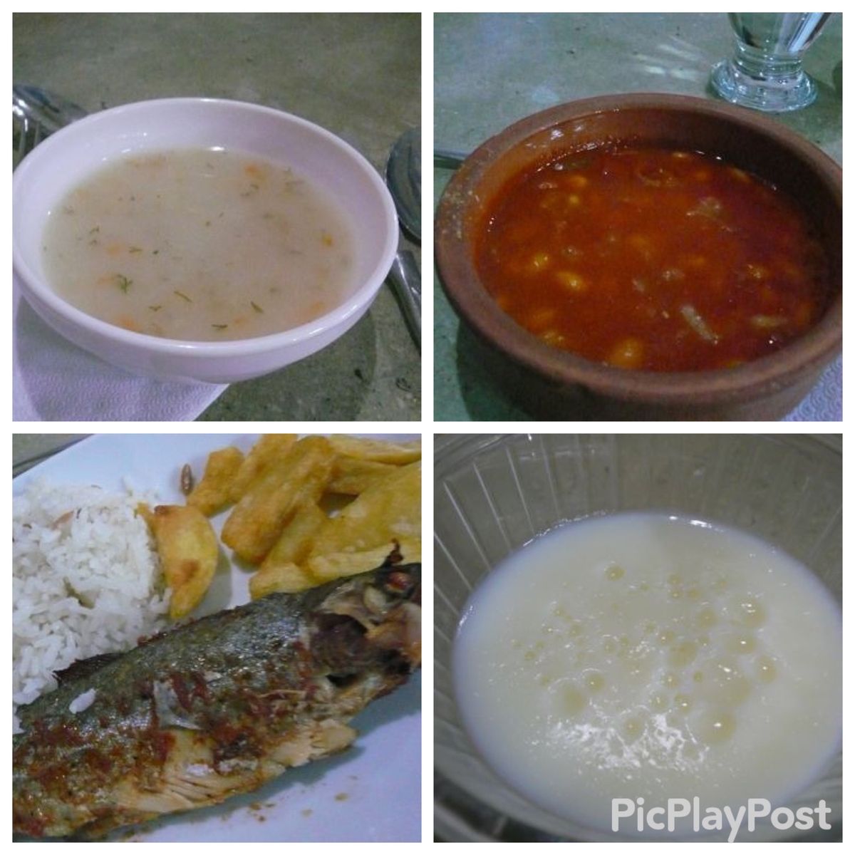 ★5日目

洞窟レストランでランチです。

スープは、チキン味で短いパスタ...