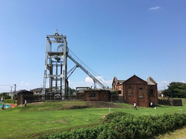 日本・福岡「世界遺産「明治日本の産業革命遺産 製鉄・製鋼、造船、石炭産業:三池炭鉱宮原坑、三池炭鉱専用鉄道敷跡、三池港」」の写真:1枚目は三池炭鉱宮原坑、2枚目は三池炭鉱...