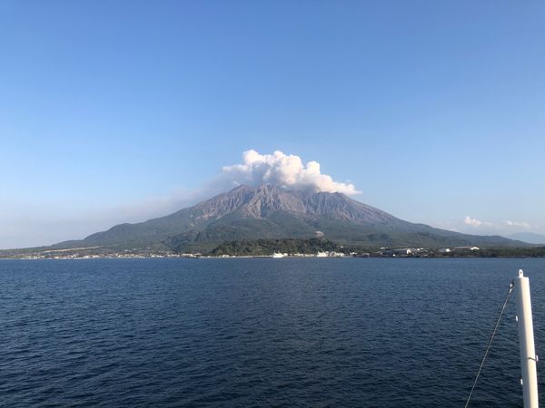 日本・鹿児島「初めての鹿児島」の写真：初日の桜島