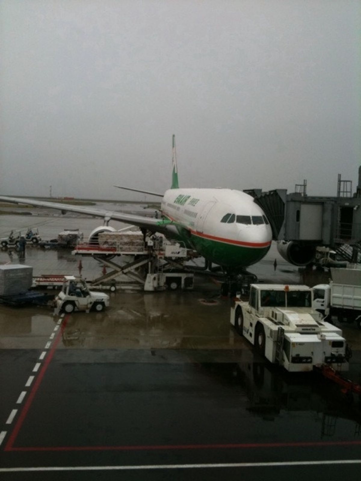★1日目

エバー航空の機内食。１種類のみ。チキンです。　　
生姜風味でな...