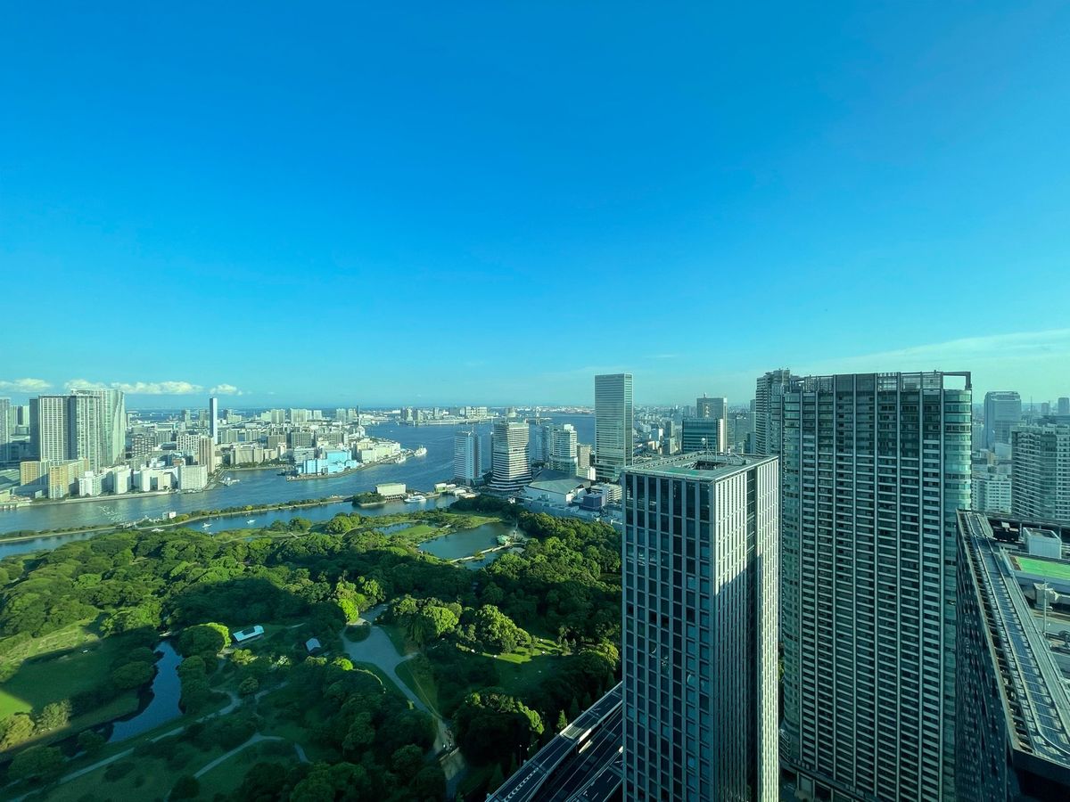 ビューは浜離宮とソフトバンクの新オフィスが見えます
前までコンラッドの下に...