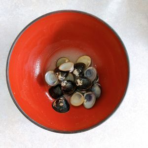 松江城
じわじわ怪しくなる空模様の宍道湖
しじみ汁の残骸
何かの前触れ的な...