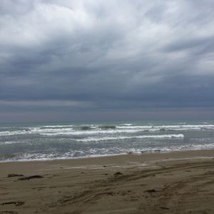 千里浜はマイカーで砂浜が走れるよ！