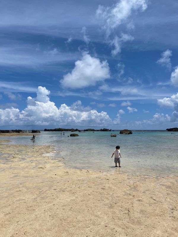 日本・宮古島「沖縄宮古島」の写真：シギラビーチで長男次男とシュノーケリング...