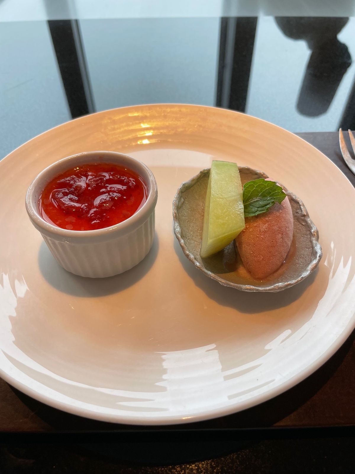 鉄板焼きランチ。この度で激太りしてそう。。。