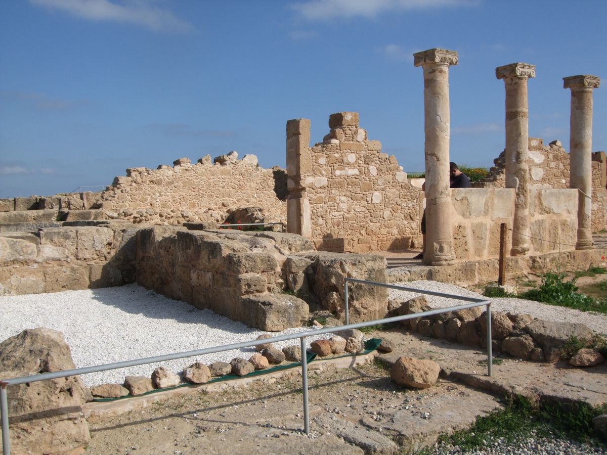 パフォス　考古学遺跡公園　古代のモザイク芸術がいくつも残っている