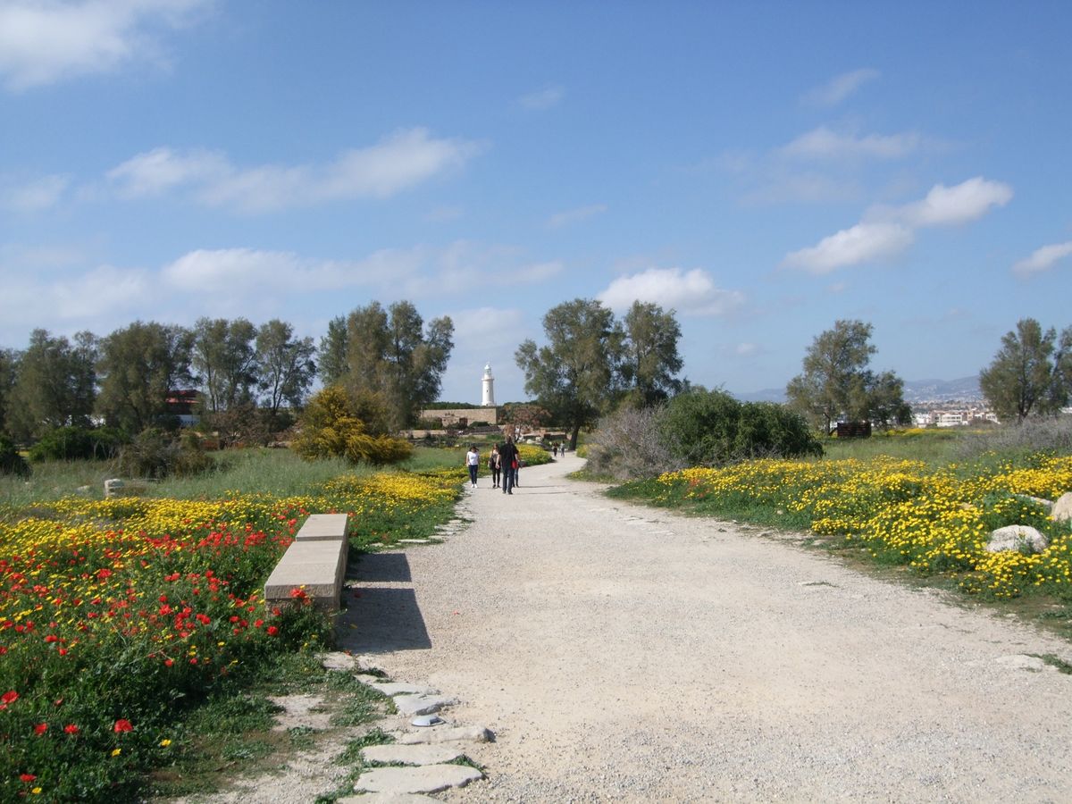 パフォス　考古学遺跡公園　古代のモザイク芸術がいくつも残っている