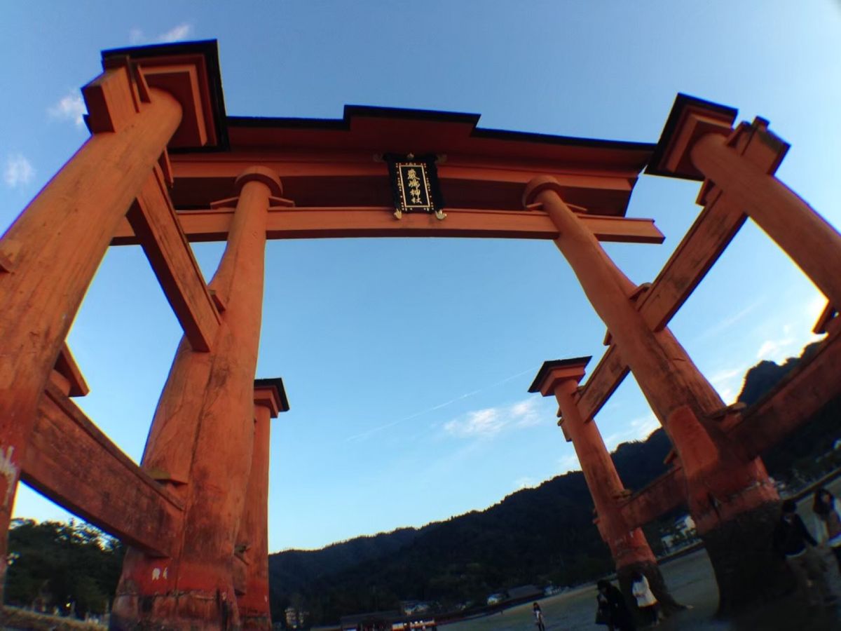 満潮をみて干潮になって鳥居まで行けた時の感動が忘れられず、それ以来鳥居好きに
