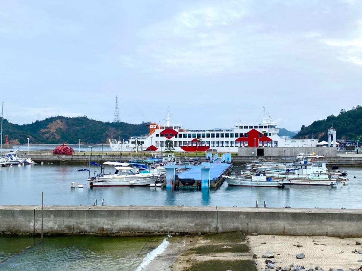 岡山から🛳で直島へ