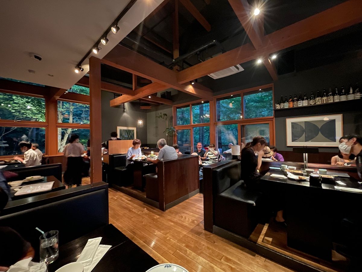 夜ご飯はハルニレテラスの川上庵