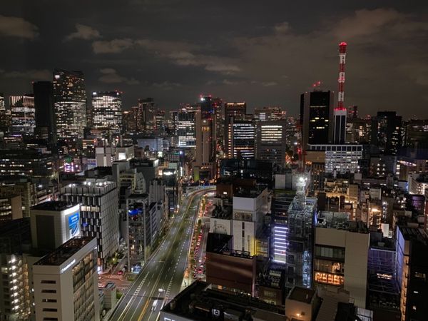 日本・東京都「東京出張✈️」の写真：ホテルの部屋から見える銀座の夜景
コロナ...