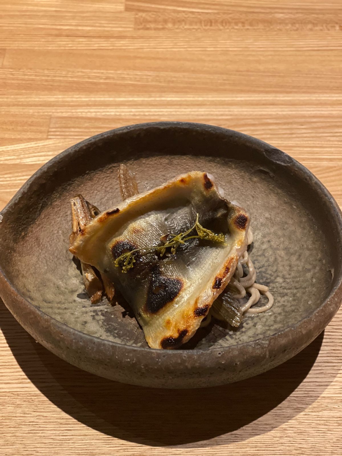 里山十帖の2日目夜ご飯
1日目と全メニュー入れ替え
　
鮎へぎ蕎麦美味しかった！