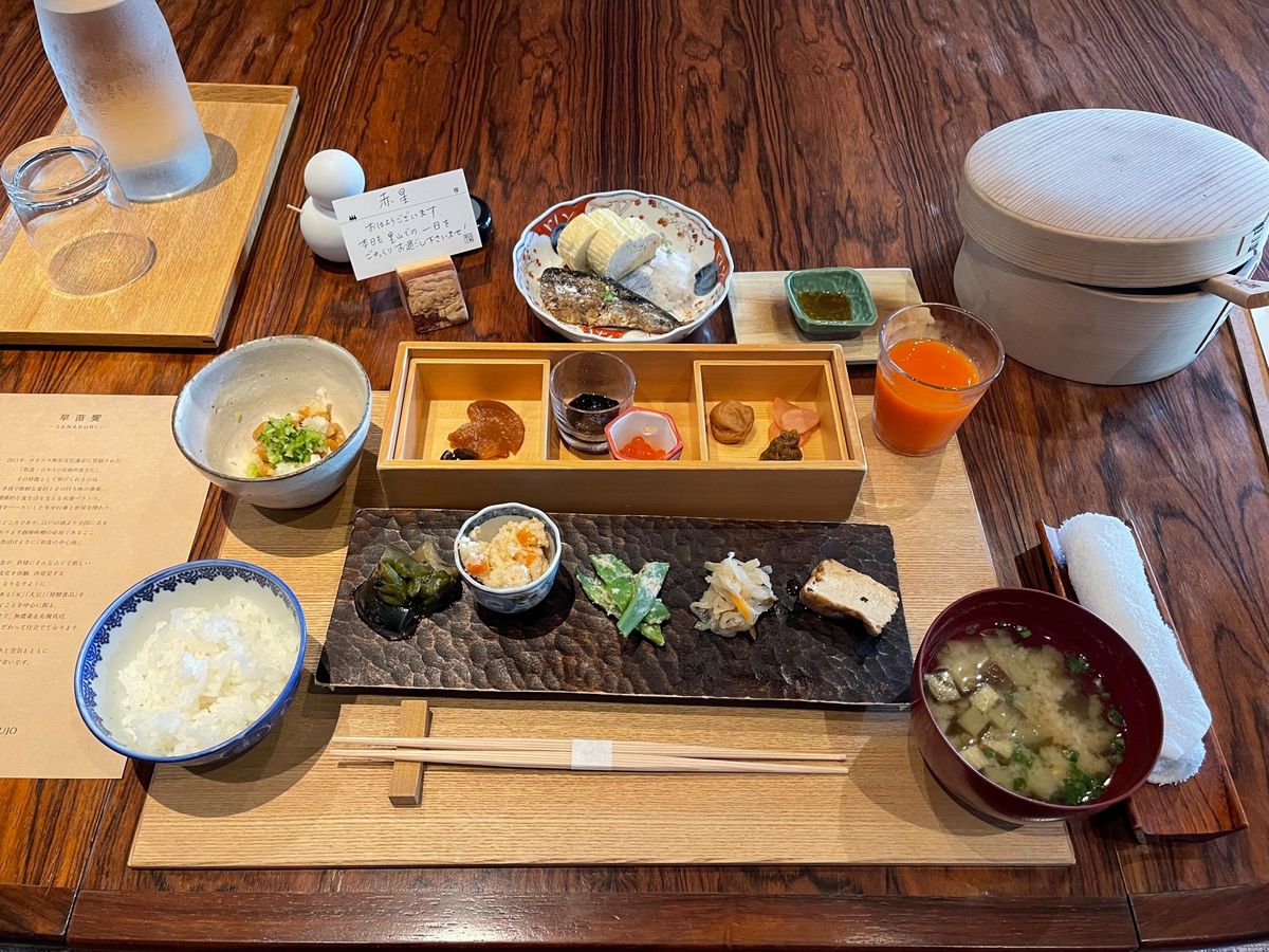 里山十帖の朝ごはん
1日目は和食