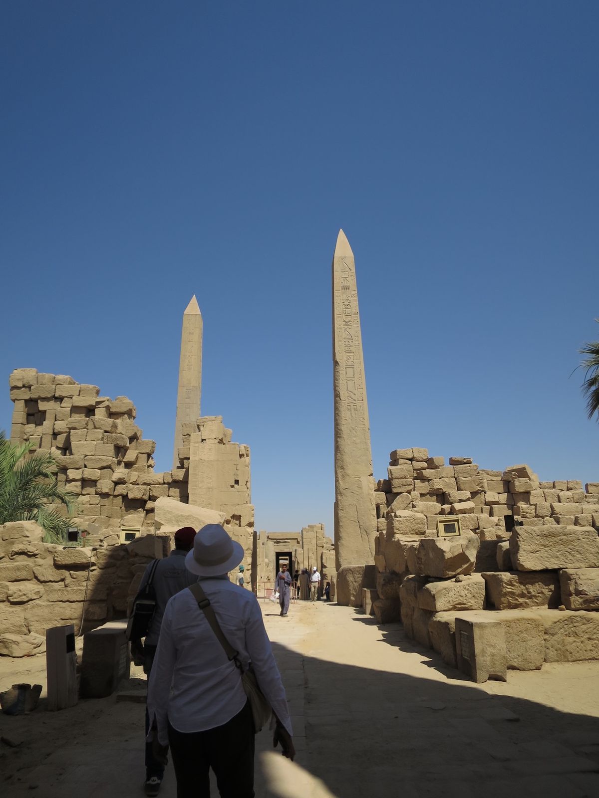 1)ルクソール神殿に続く道はとても広く、神聖な感じ。神のイメージでポーズし...