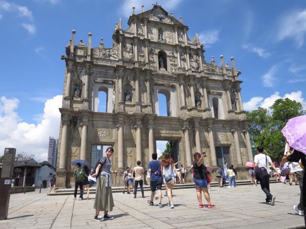 香港「香港マカオ弾丸旅」の写真：1)世界遺産マカオで1番有名な場所。日本...