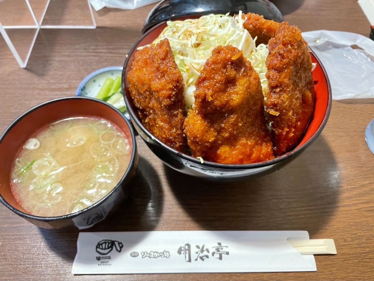 山を降りた後は駒ヶ根名物のソースカツ丼。ボリューム満点でした。