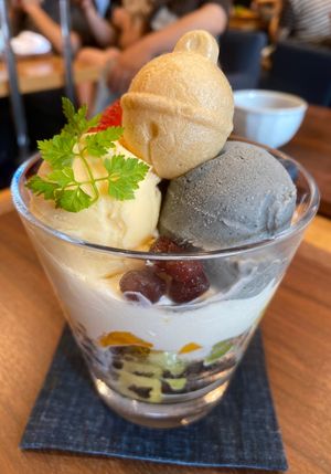 2日目のおやつに鈴懸本店のパフェ。
美味し。