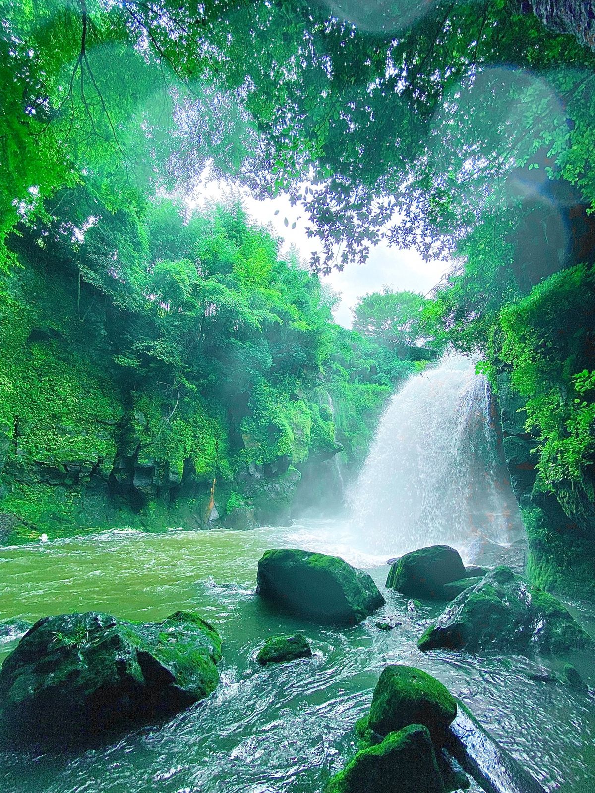 散歩に最適
雨だったので少し増水してたのもあり、大迫力でした