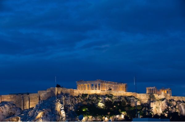 ギリシャ・アテネ「ギリシア遠征」の写真：●宿泊したエレクトラホテルの最上階のレス...