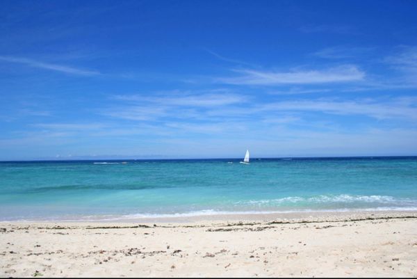 日本・沖縄県「沖縄　　JALどこかにマイル旅４回目」の写真：●ホテル日航アリビラのニライビーチ
●万...