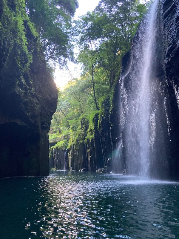 日本・大分県「熊本→宮崎→大分→熊本→福岡(2021)」の写真：高千穂峡
マイナスイオンー！！