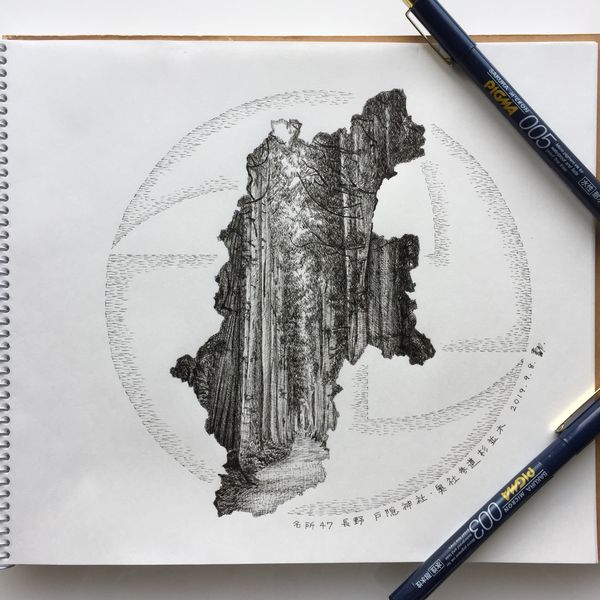 日本・長野「長野の旅」の写真：名所47＿長野＿戸隠神社・奥社参道杉並木