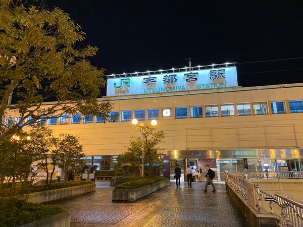日本・栃木県「栃木一人旅！ちょっと群馬！」の写真：宇都宮駅！
で
晩御飯のみんみん！
朝ご...