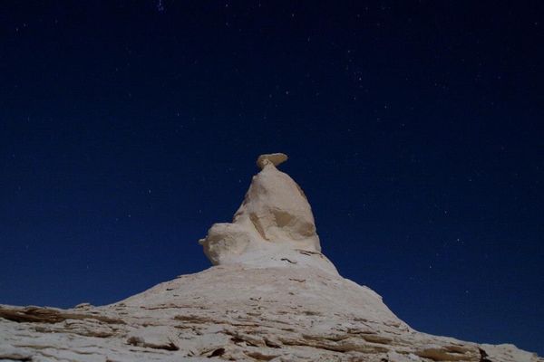 エジプト・Cairo「７ヶ月２８ヶ国世界一周（エジプト）」の写真：夜の白砂漠