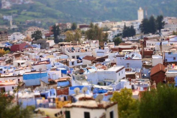 モロッコ・Marakesh「７ヶ月２８ヶ国世界一周（モロッコ）」の写真：シャウエンの町全体