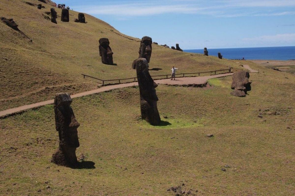 丘にモアイさん生えてる感じがいい
