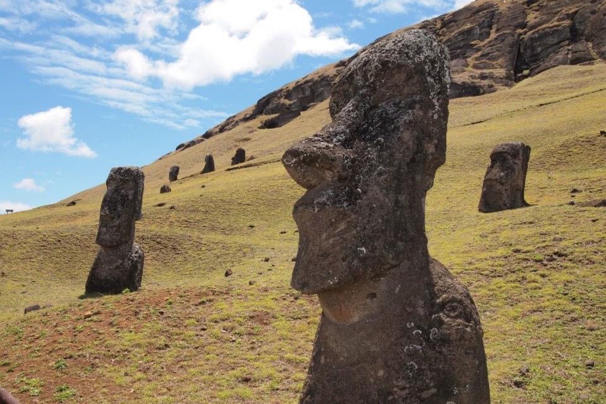 丘にモアイさん生えてる感じがいい