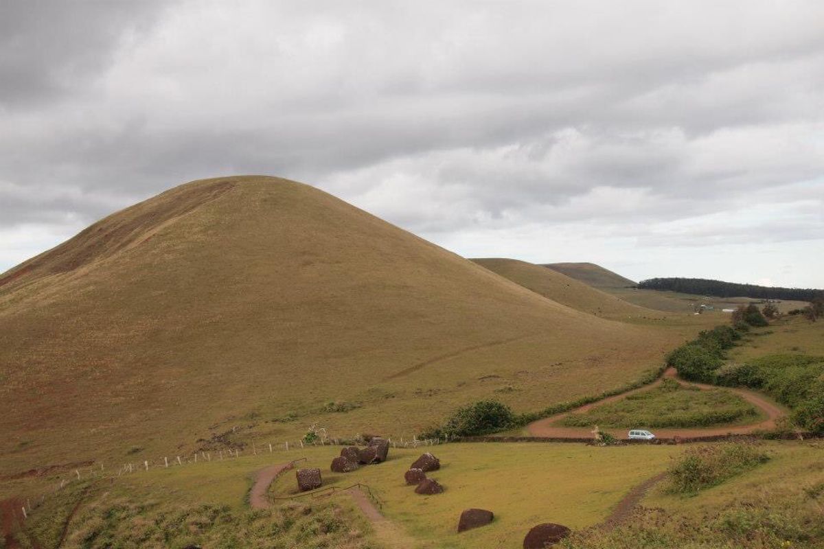 イースター島の丘陵地