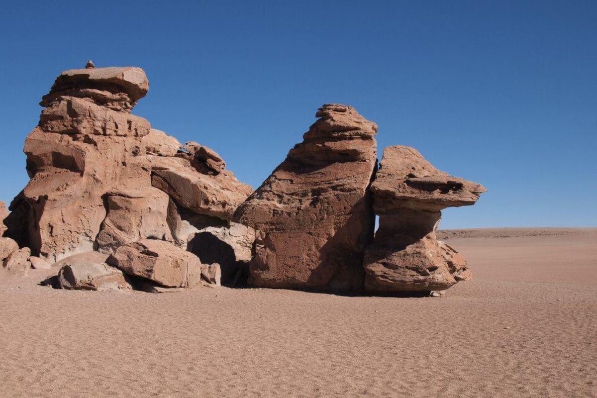 ボリビアの砂漠地帯