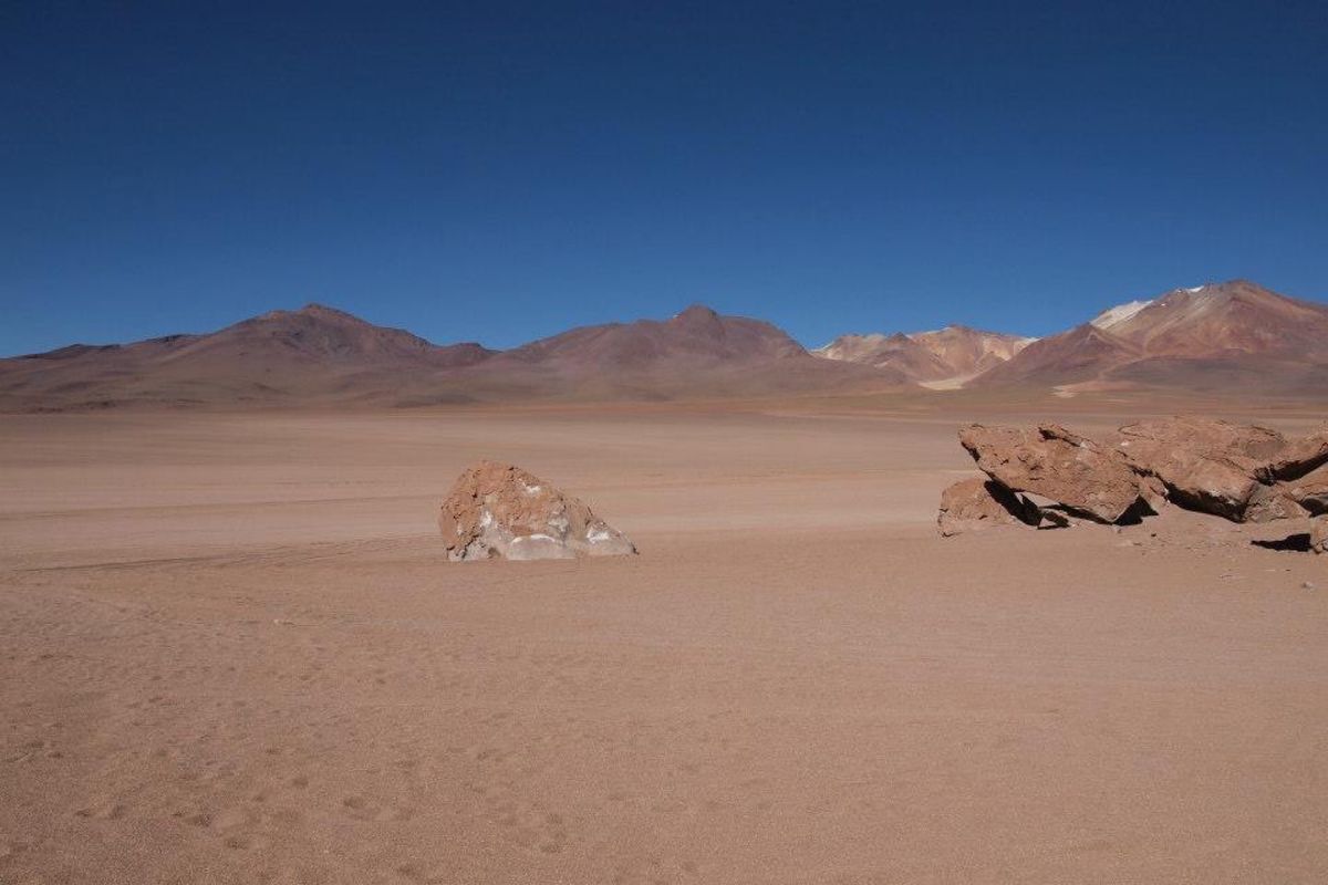 ボリビアの砂漠地帯