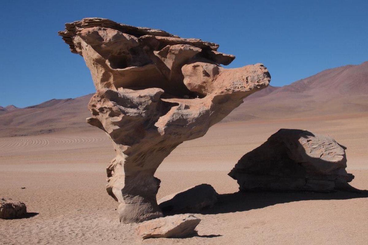 ボリビアの砂漠地帯