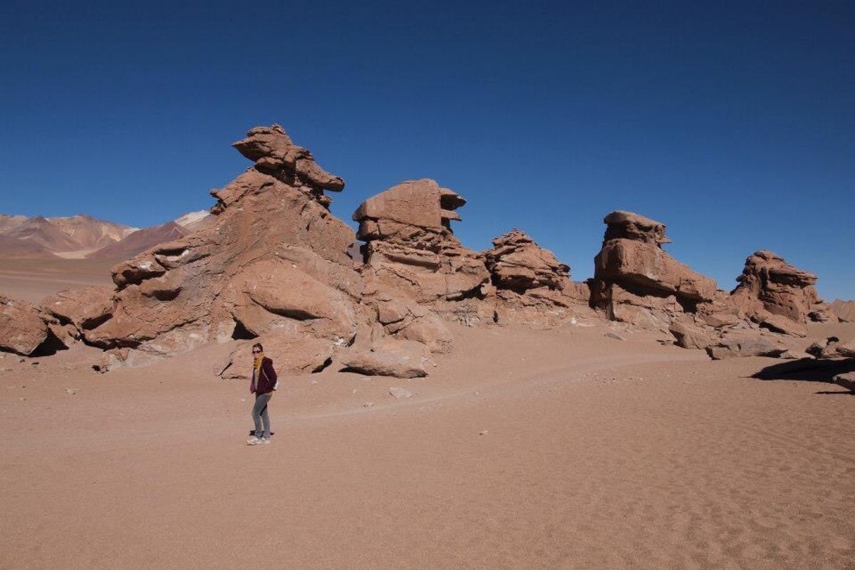 ボリビアの砂漠地帯