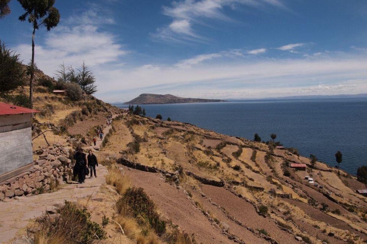 チチカカ湖の島での生活