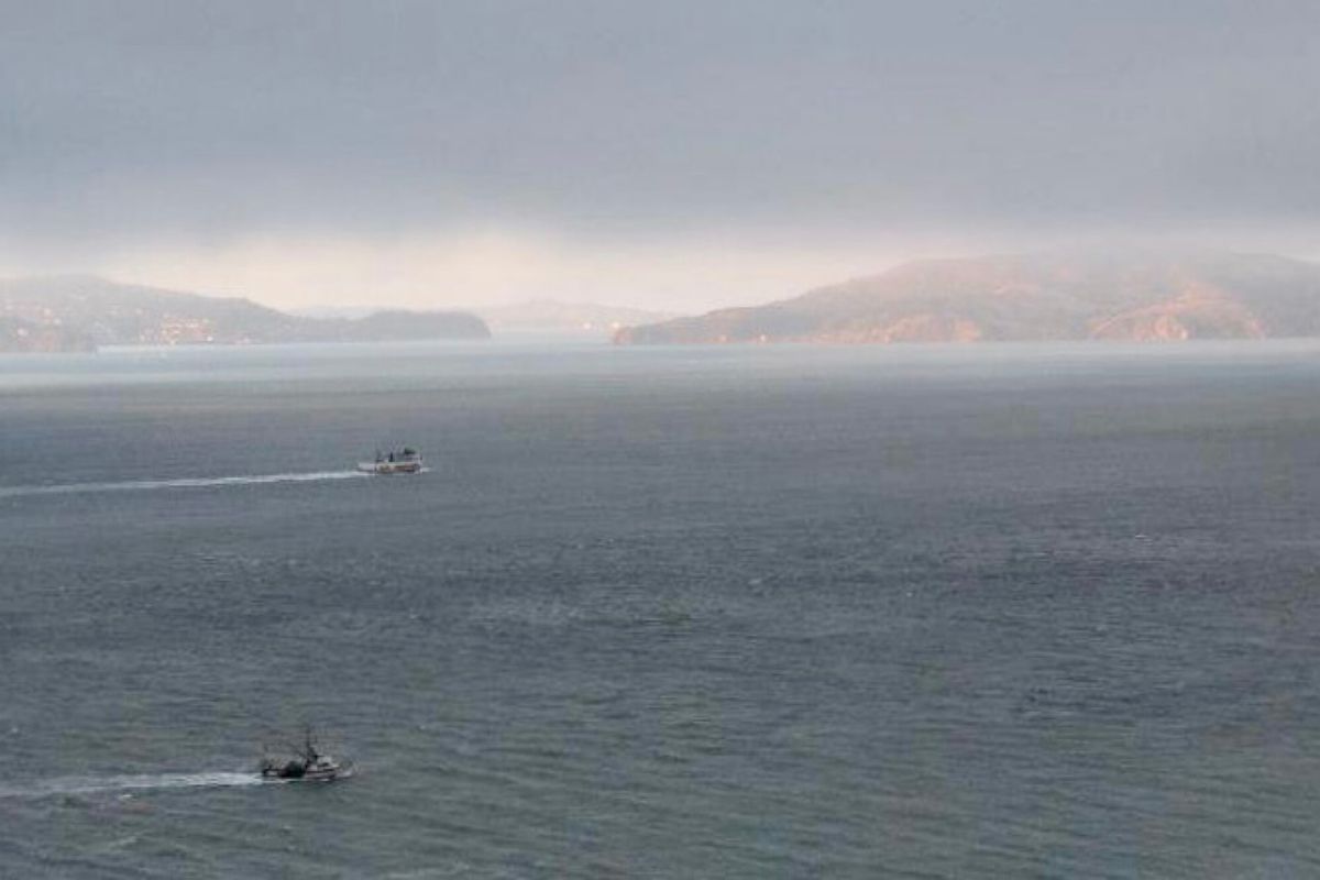 曇っていたゴールデンゲートブリッジ