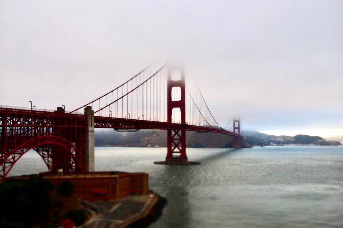 曇っていたゴールデンゲートブリッジ