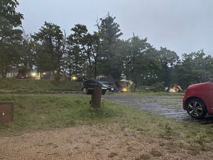 えげつない雨でした☔️