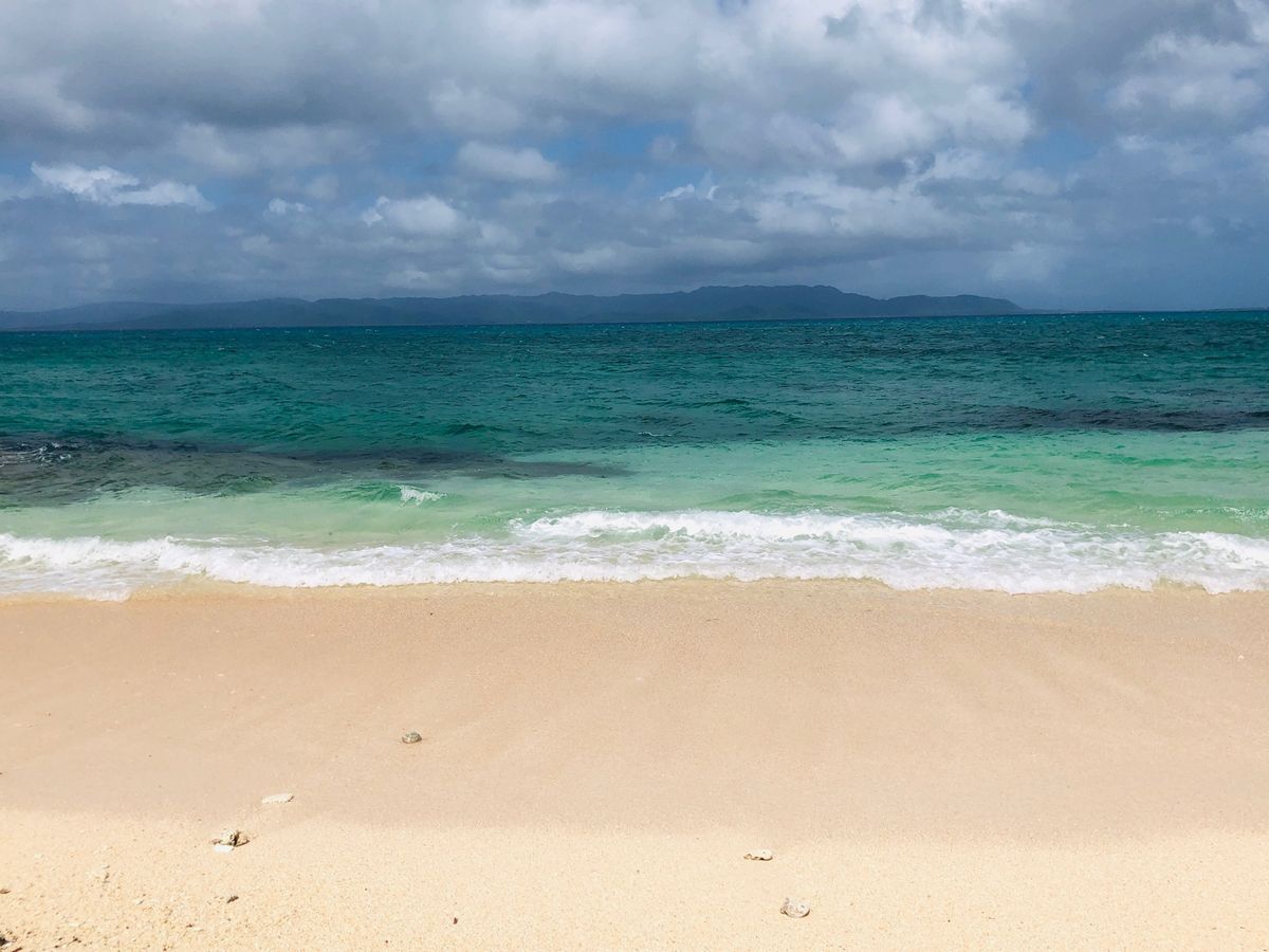 黒島。のどかな牧場と綺麗な海の素敵な島。台風でフェリー欠航が怖くて慌てて帰...