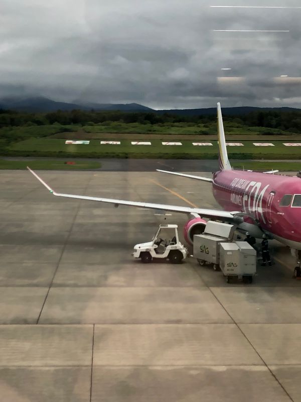 日本・奥入瀬渓流「21年8月　青森と久慈旅行」の写真：神戸空港から青森空港へ

青森空港にて味...