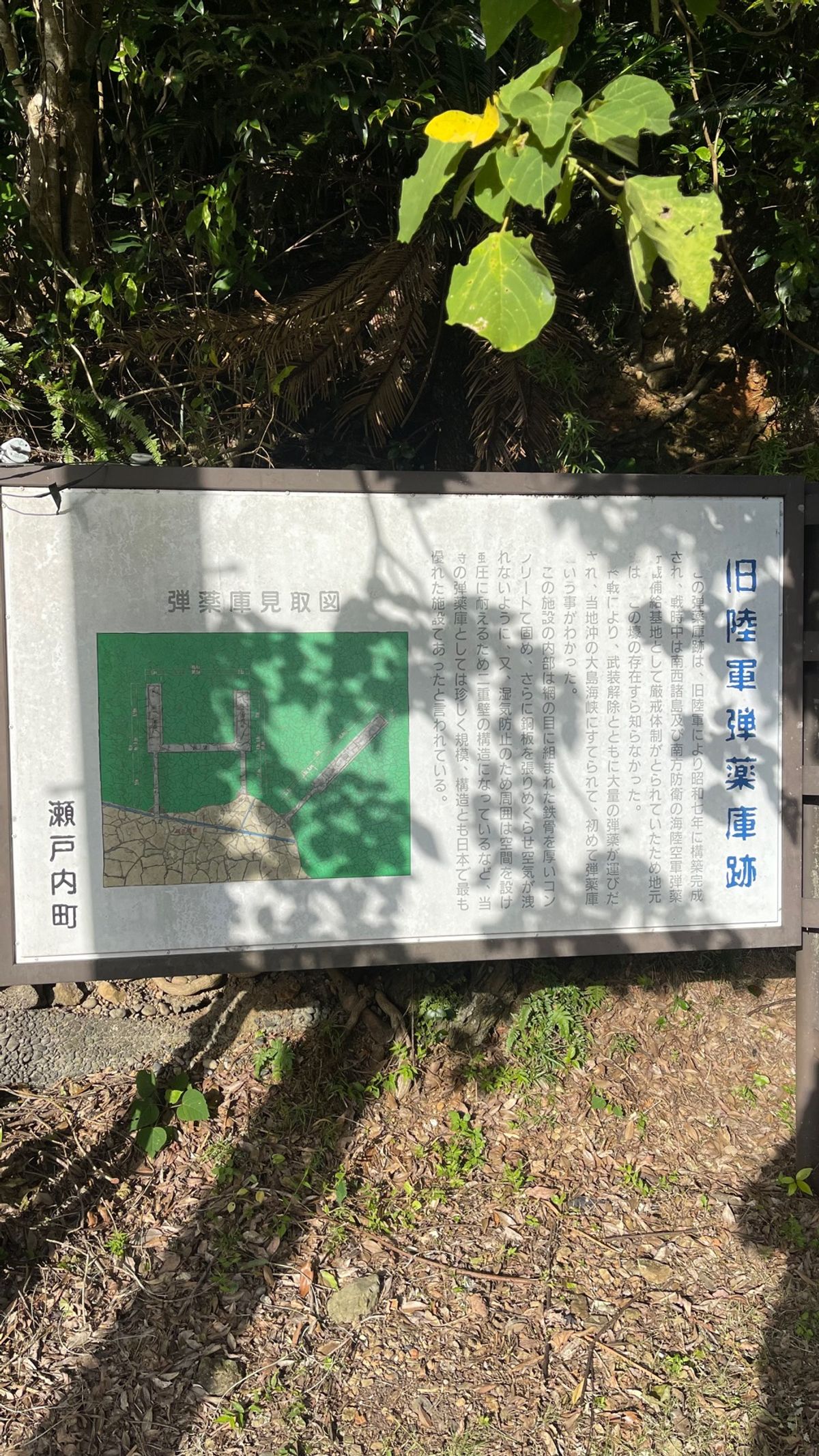 旧陸軍弾薬庫跡。
ここも凄い。
当時島民すら知らなかったとか。
日本で最も...
