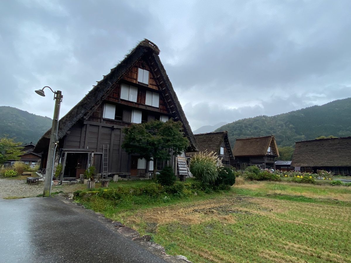 帰りの白川郷もよかった〜
寒いので食べた山菜そばも美味しかった