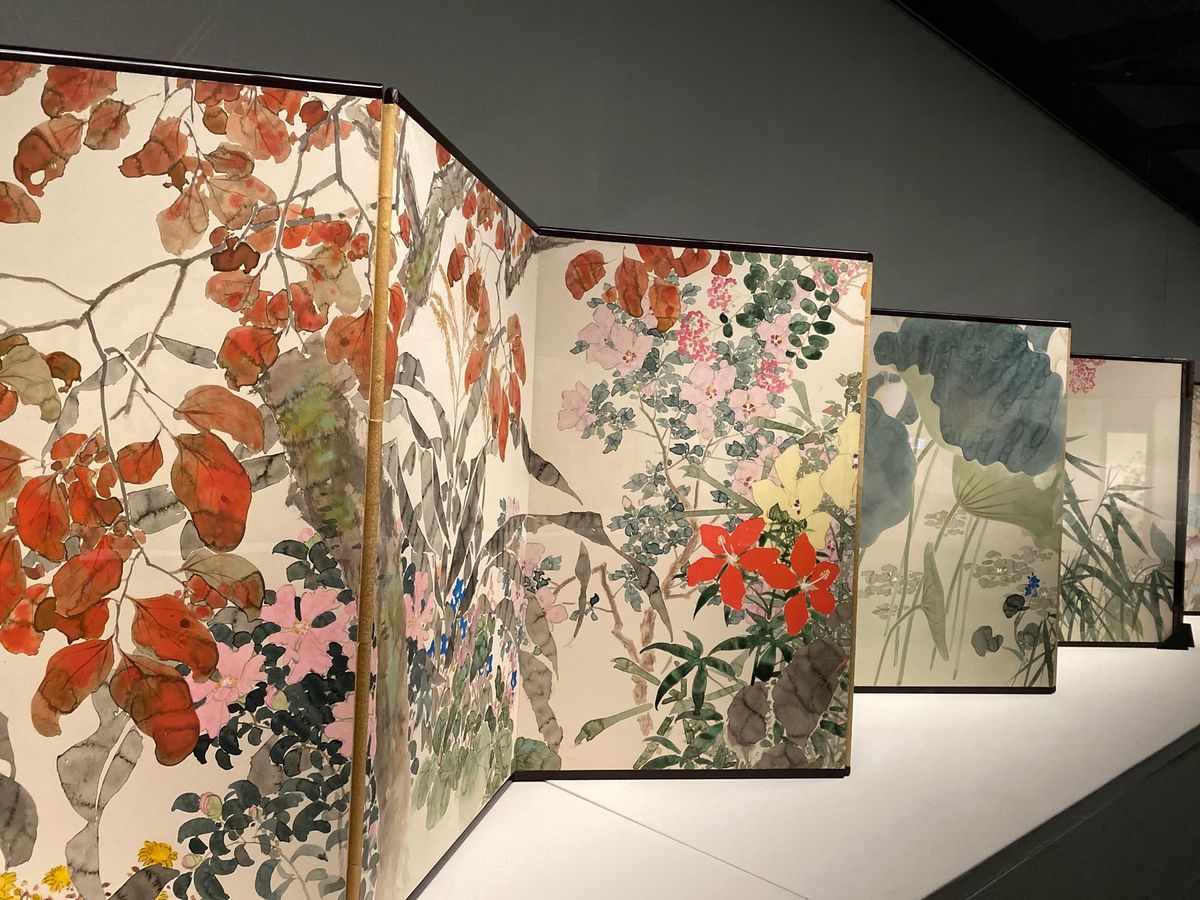 嵐山　福田美術館　カフェから見える庭園が綺麗