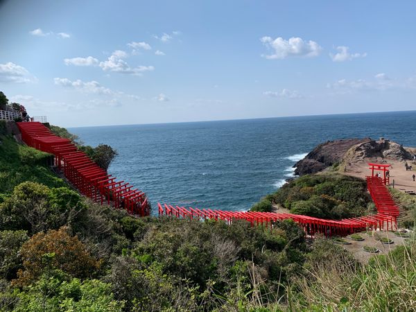 日本・山口県「ツーリング」の写真：また行ってみたい角島🏝と元乃隅神社⛩