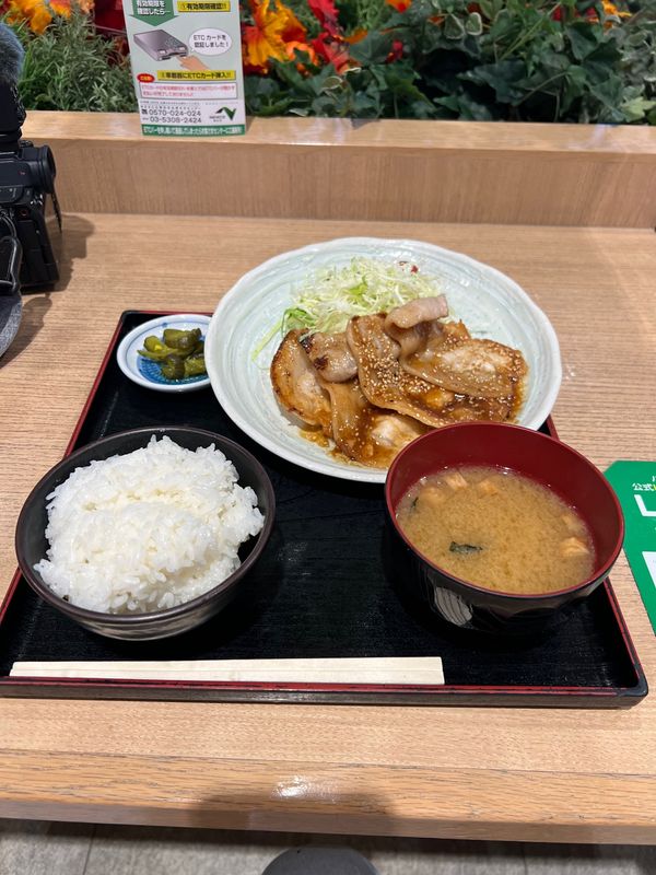 日本・茨城県「静ヒルズカントリークラブで手ぶらキャンプ」の写真：帰りも同じく守谷サービスエリアでお昼ご飯...