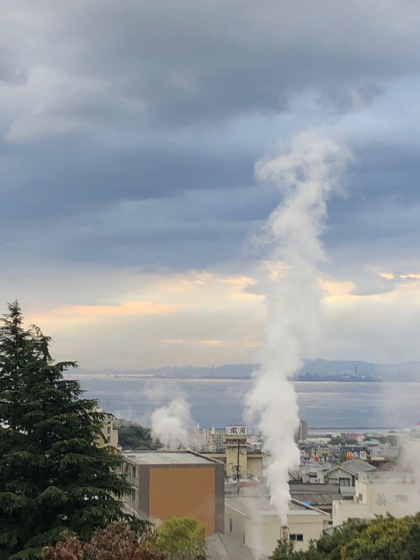 日本・大分県別府「別府癒しの旅」の写真：次の日もたっぷり温泉を満喫。
朝のお散歩...